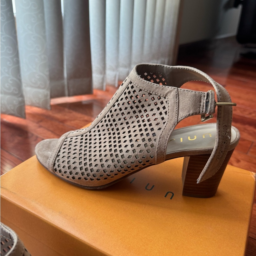 Unisa Taupe Cutout Heeled Sandals